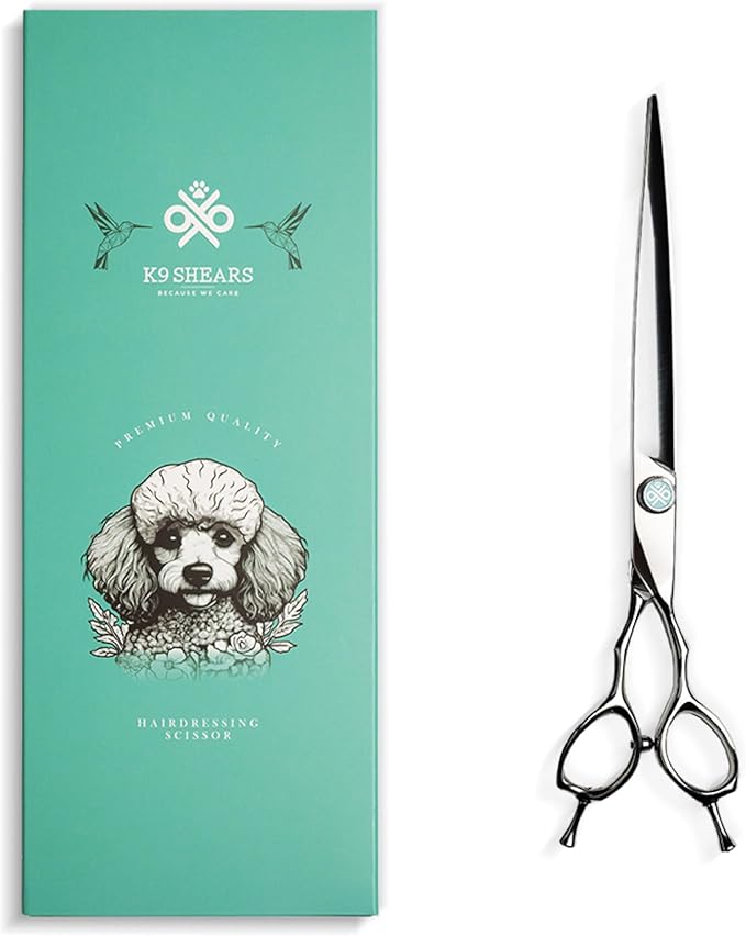 8” Dog Grooming Scissors｜VG10 Japanese Steel Professional Pet Grooming Shears for Cats & Dogs｜Clean Cut & Precise Trimming｜Lightweight Ergonomic Handcrafted Design｜K9 Shears