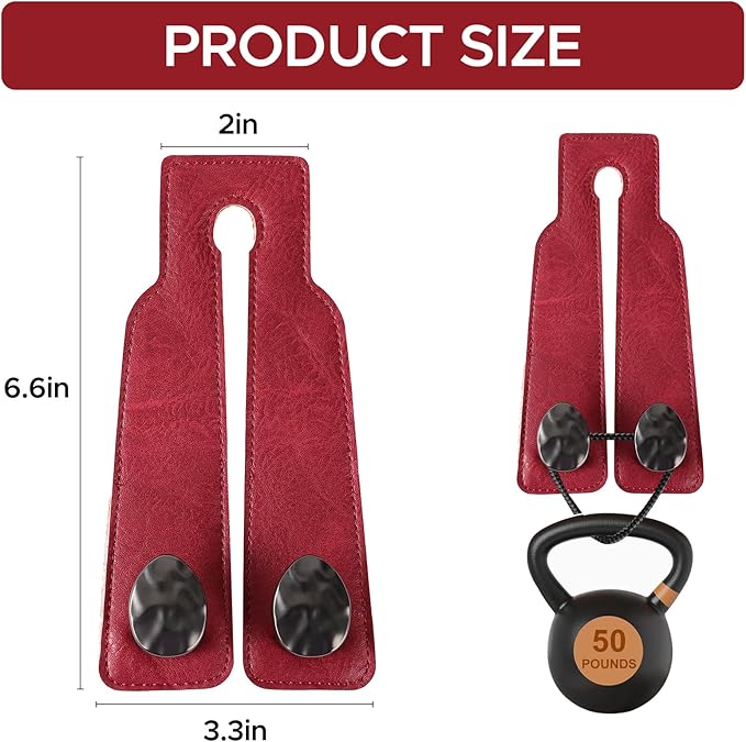 4 PCS Leather Car Seat Hooks for Headrest, Vehicle Hanger Storage Organizer Universal for Handbag Purse, Car Accessories Gift (Red-Black-4 PCS)