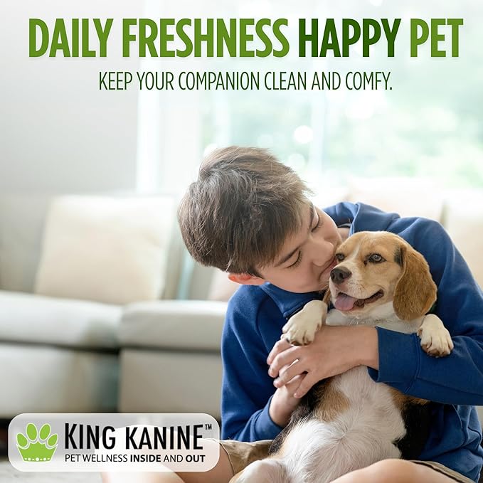 King Kanine Dog Deodorizing Spray - King Klean in Between Natural Pet Deodorizing Spray - Long-Lasting Fresh Scent - Neutralizes Strong Odor and Kills Bacteria - Eco-Friendly - 8oz
