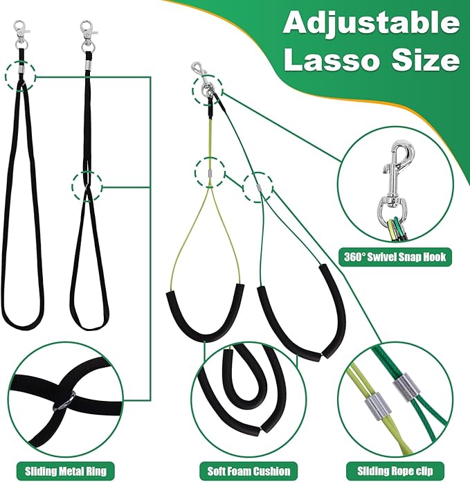 Ligefoy Dog Grooming arm with Restraint Loops, Adjustable Height(18.1"~30.7"),for Medium & Small Pets Bathing & Grooming