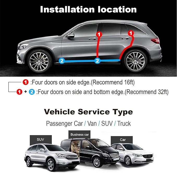 Car Door Edge Guards Black, 16Ft Rubber Seal Protector U Shape Edge Trim Car Door Edge Protection Fit for Most Car