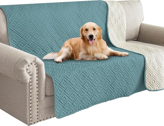 2026 Waterproof Bed Sofa Blanket (52"x82") Comfy Couch Sofa Mat for Dog Pets with Anti-Slip Back, Universal Incontinence Lightweight Liner Pad for Furniture Car Picnic etc Durable Washable, Lake Blue