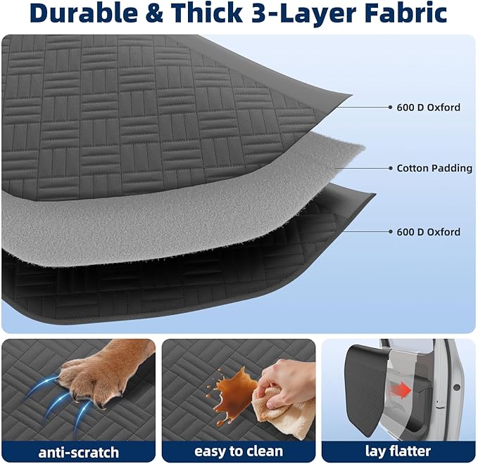 Car Door Protector for Dogs - Heavy Duty Thick Oxford Covers for Car Back Door Protect for Pet Scratching(M)