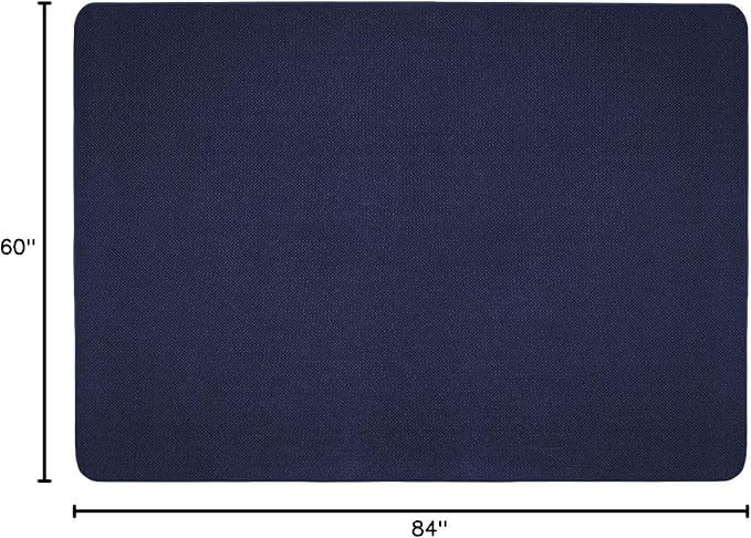 House, Home and More Skid-Resistant Carpet Indoor Area Rug Floor Mat - Navy Blue - 5 Ft X 7 Ft - Non Slip Rubber Backing, Stain Resistant, Dog Friendly, Living Room Bedroom Kitchen Entryway