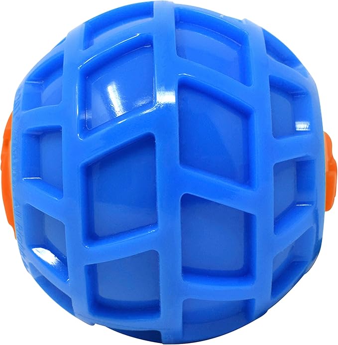3in TPR EXO Squeak Ball - Blue/Orange