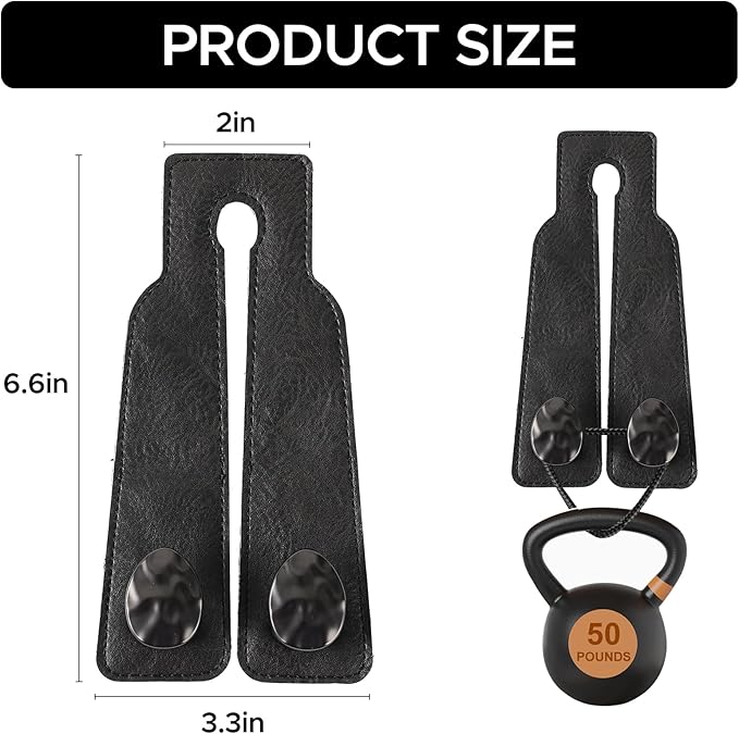 2PCS Leather Car Seat Hooks for Headrest, Vehicle Hanger Storage Organizer Universal for Handbag Purse, Car Accessories Gift (Black-Black)