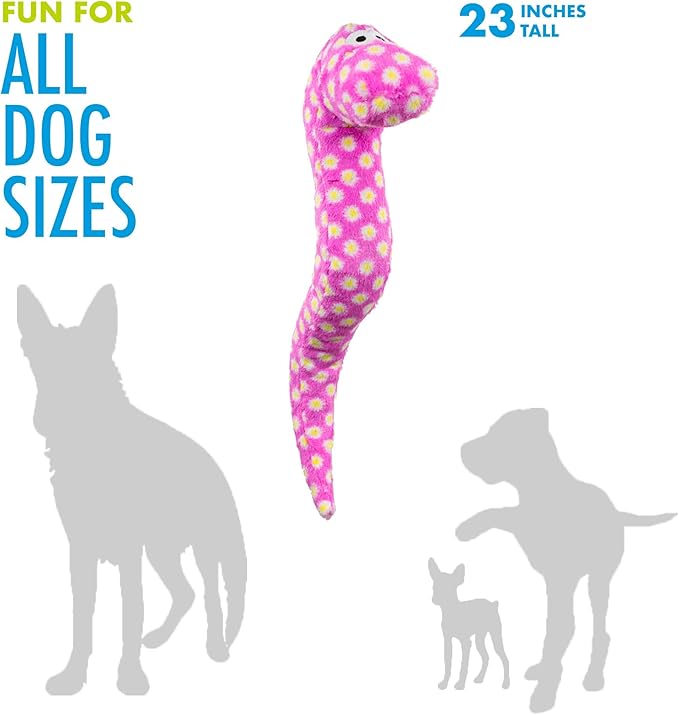 Hero Chuckles, Plush Squeaky Dog Toy, Durable Stuffed Animal with 3 in 1 Squeaker