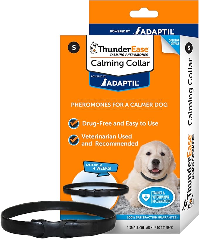 ThunderEase Calming Anti Anxiety Pheromone Collar for Dogs (Small)