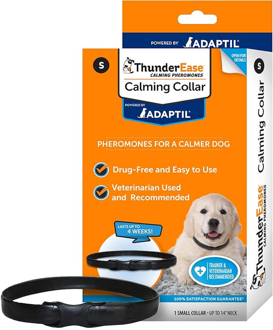 ThunderEase Calming Anti Anxiety Pheromone Collar for Dogs (Small)