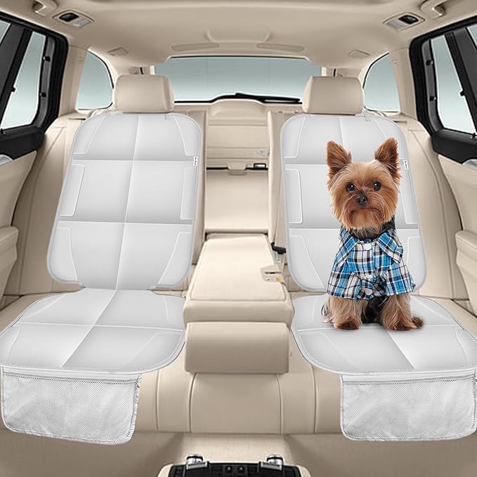 Meolsaek Car Seat Protector for Child Car Seat, Durable 600D Fabric Waterproof Car Seat Cover with Thick Pad Non-Slip Backing (No Imprints)