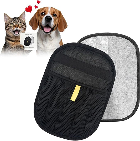 Pawsome Pets Pet Hair Removal Glove for Cats & Dogs, Upgraded Five-Finger Electrostatic Pet Hair Gloves, Reusable Magic Brush Pet Hair Remover Tool for Laundry, Couch, Carpet, Car Seat