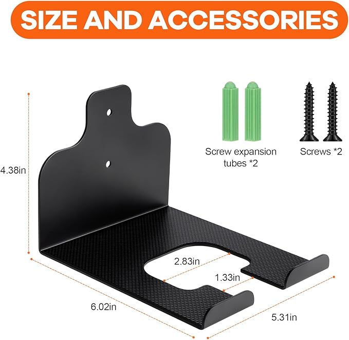 Weedeater Hanger, Garden Power Tool Hanger Weed Whackers Holder Wall Mounted for Grass Trimmer, Hedge Trimmer, Garage Trimmer, Garden Tools, 4 Pack