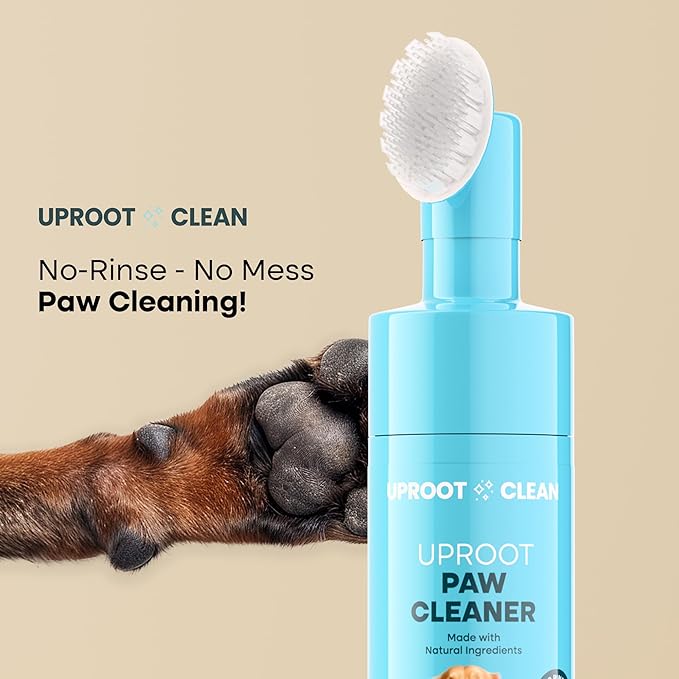 Uproot Clean Dog Paw Cleaner - No-Rinse Paw Cleaner for Dogs - Easy Dog Foot Washer with Bristle Brush - Fragrance-Free Foot Scrubber for Home and On-the-Go - Hypoallergenic & Safe All Dogs