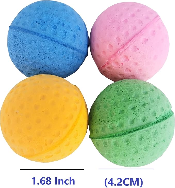 GINFH Cat Foam Ball Cat Sponge Ball Toy Soccer Toy (12Pack)
