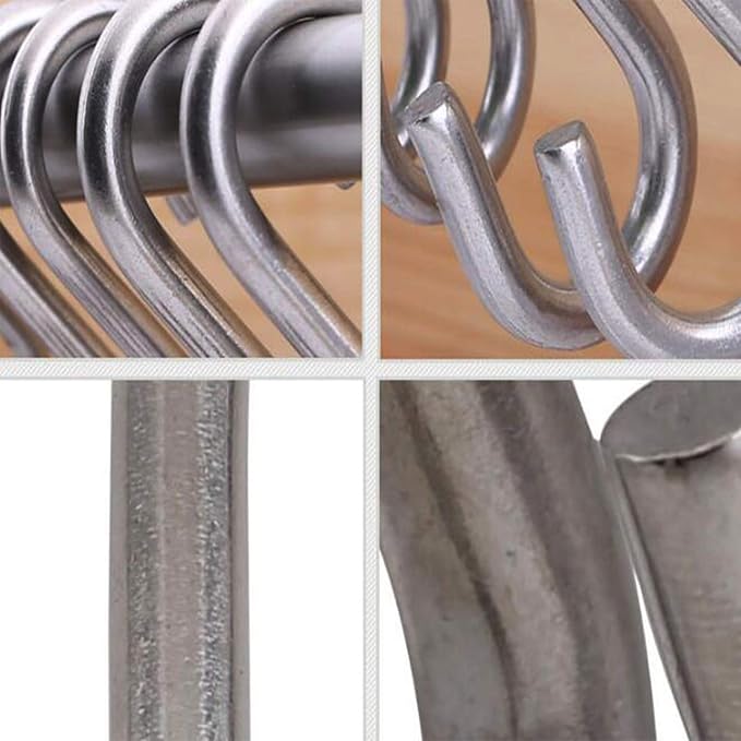Axe Sickle 304 Stainless Steel 3 Inch S Hooks Heavy Duty Hanging Hook S Shaped Utility Hook for Hanging and Utility Use, Loads up to 550 lbs, 4 Pcs