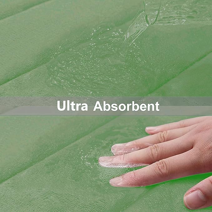 Buganda Memory Foam Bath Mat, 44" x 24", Ultra Soft and Non-Slip Bathroom Rugs, Water Absorbent and Machine Washable Bath Rug Runner for Bathroom, Shower, and Tub, Olive Green