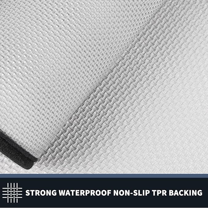 PURRUGS Dirt Trapping Door Mat 24" x 84", Non-Slip Machine Washable Entryway Rug, Entrance Mat, Indoor Front Door Mat, Super Absorbent Entry Rug for Muddy Shoes & Paws, Bluish Grey & Charcoal