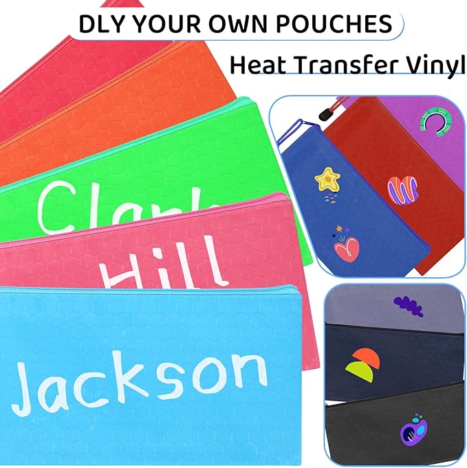 60pcs Pencil Pouch Bulk,Zipper Pouches,Waterproof Pencil Bags, Small Organizing Bags in 12 Colors for Classroom,Office Supplies Storage and Travel Accessories