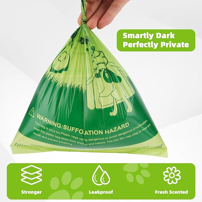 Dog Poop Bags Rolls, 540 Count Extra Thick Tear Resistant Poop Bags for Dogs, Leak Proof Pet Waste Bag for Outdoor Doggie Walking and Cat Litters Cleaning