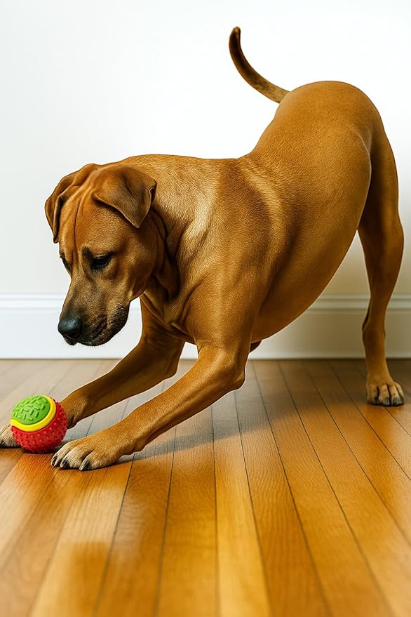 PetBox Soft Squeaky Rubber Toy Ball with Rattle Noise for Dogs - 3.2" Diameter