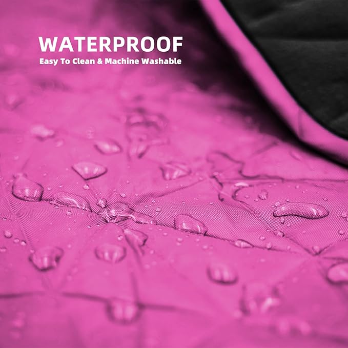 KawaGebo Kamp Outdoor Waterproof Blanket, Foldable Fleece Stadium Blanket for Outdoor Sports Event, Camping, Car, Pet, Picnics - Windproof, Wearable, Machine Washable 80" x 58" (Rose Purple)