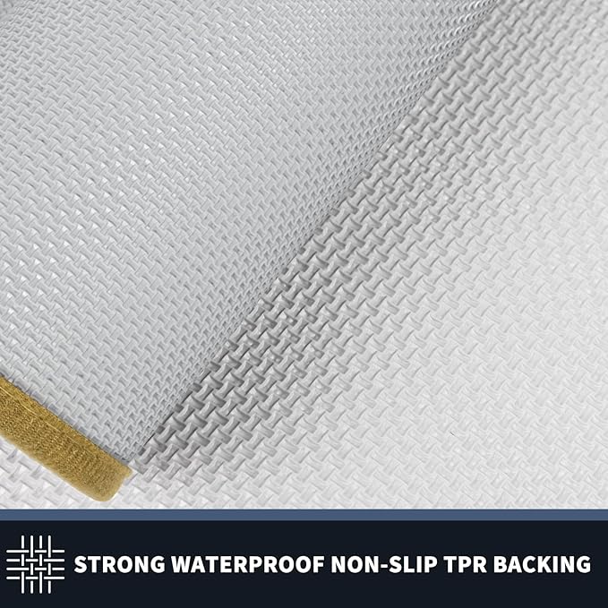 PURRUGS Dirt Trapping Door Mat 24" x 60", Non-Slip Machine Washable Entry Rug, Entrance Mat, Indoor Front Door Mat, Super Absorbent Entryway Rug for Muddy Shoes & Paws, Light Cream & Gold