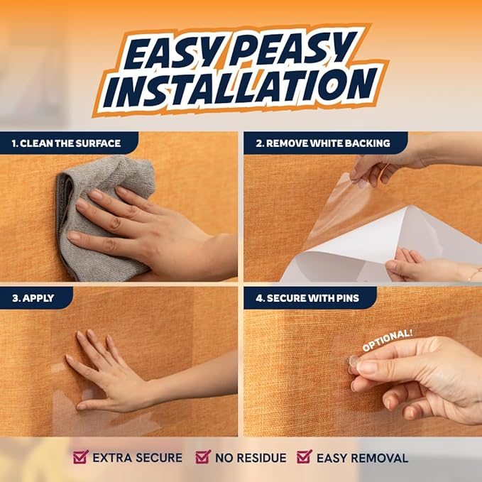 12 Pack Cat Scratch Furniture Protector Sheets – Matte Finish Couch & Sofa Guard from Cat Claws – Easy Apply, Removable, with Twist Pins (6 XL + 6 Large)