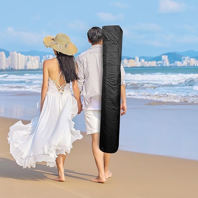 LUEXBOX 57 Inch Patio Umbrella Storage Bag for Outdoor, Nylon Beach Umbrella Folding Cover, Heavy Duty Zipper Travel Carrying Duffle Bag for Sports, Beach