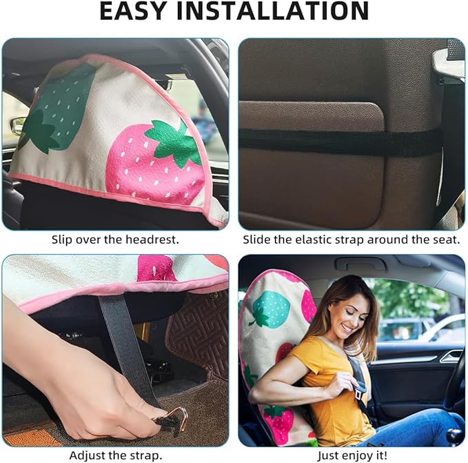 Waterproof Sweating Car Seat Cover for Post Gym Workout, Running, Swimming, Beach and Hiking, Universal Fit Non-Slip Bucket Seat Protector for Cars SUV Trucks, Machine Washable (Fruit)