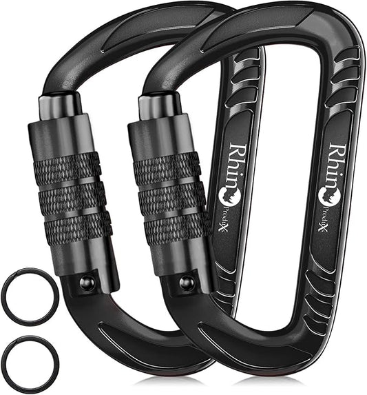 12kN (2697 lbs) Heavy Duty Carabiner Clips, for Securing Pets, Outdoor, Camping, Hiking, Hammock, Dog Leash Harness, Keychains