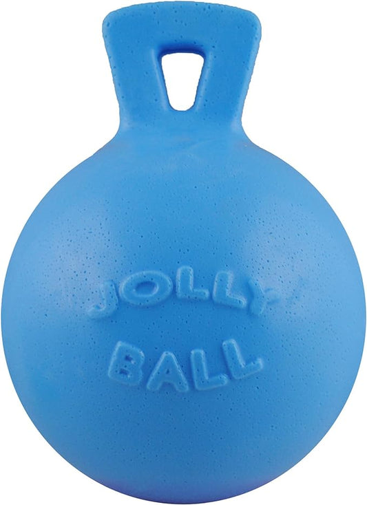 Jolly Pets Dog Tug-N-Toss Toy Ball, 6-Inch, Blueberry (406 BB), All Breed Sizes