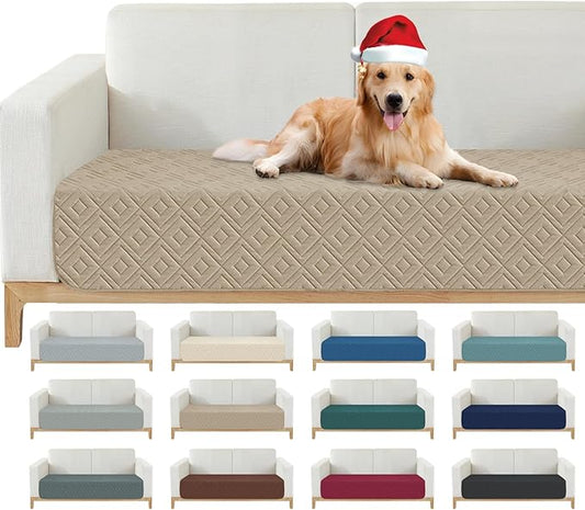 2026 Waterproof Sofa Dog Blanket (30"x53") Comfy Loveseat Couch Mat for Pets with Anti-Slip Back, Universal Incontinence Lightweight Liner Pad for Furniture Car Picnic etc Durable Washable, Khaki