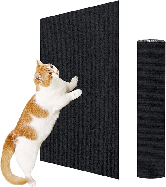 ENONCI 23.6x15.8 Couch Wall Corner Protection for Indoor Cats,Anti Scratch Furniture Protector from Cats Scratching,Trimmable Climbing Cat Scratcher Pad Play Mat Easy Use for Cat Board/Door/Carpet