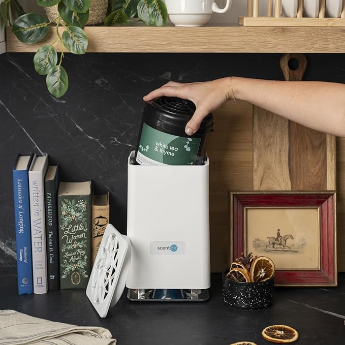 ScentAir Whisper Home | Diffuser Machine, Scents up to 800 Sq. Ft Room, Compatible with Alexa & Google, WiFi & Bluetooth Enabled, Cartridge Sold Separately, White