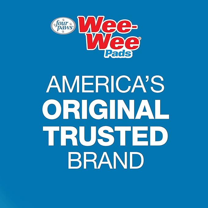 Four Paws Wee-Wee Odor Control with Febreze Freshness Pee Pads for Dogs & Puppies, Leak-Proof Dog Housebreaking Potty Training Floor Protection, Spring Fresh Scent, 22" x 23", 10 Count
