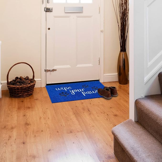 Outside Door Mat for Home Entrance Funny Mats Wipe Your Paws Welcome Mat for Front Door Indoor with Non Slip Rubber Mat Dog Mats,18x28 Inch