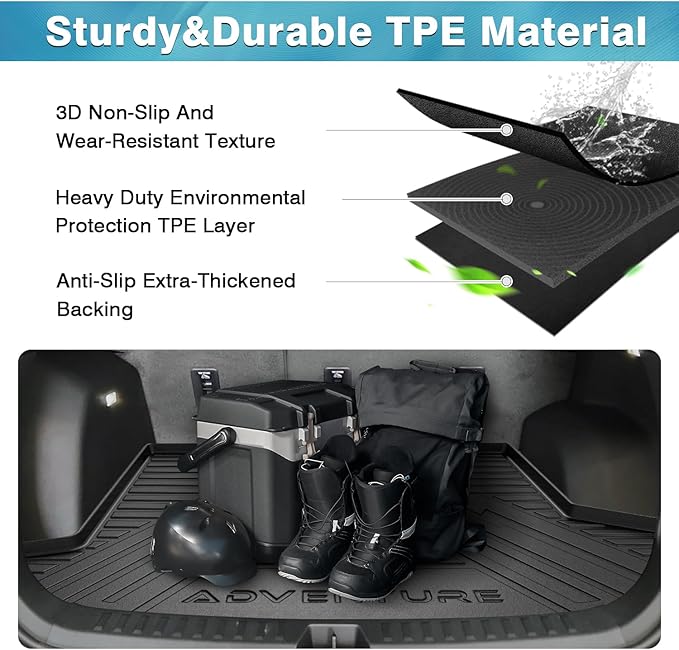 Mixsuper Cargo Liner for Chevy Equinox/GMC Terrain 2025 2026, All Weather Cargo Mat for Chevy Equinox Rear Trunk Liner Black