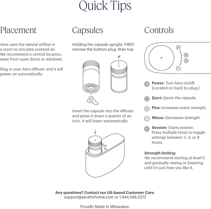 Aera Home Essential Oil Fragrance Diffuser – Waterless Electric Aromatherapy Smart Plug-in, Wi-Fi & App/Alexa Controlled, Hypoallergenic – for Rooms 500-1000 sq ft (Capsules Sold Separately)