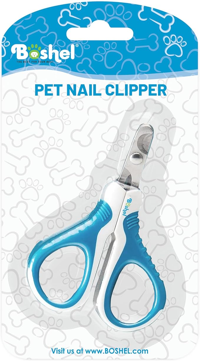 BOSHEL Cat Nail Clipper - Razor-Sharp & Angled Cat Clippers for Nails with Comfy Grip Handles. Lightweight & Safe Grooming Solution - Ideal for Smaller Pets