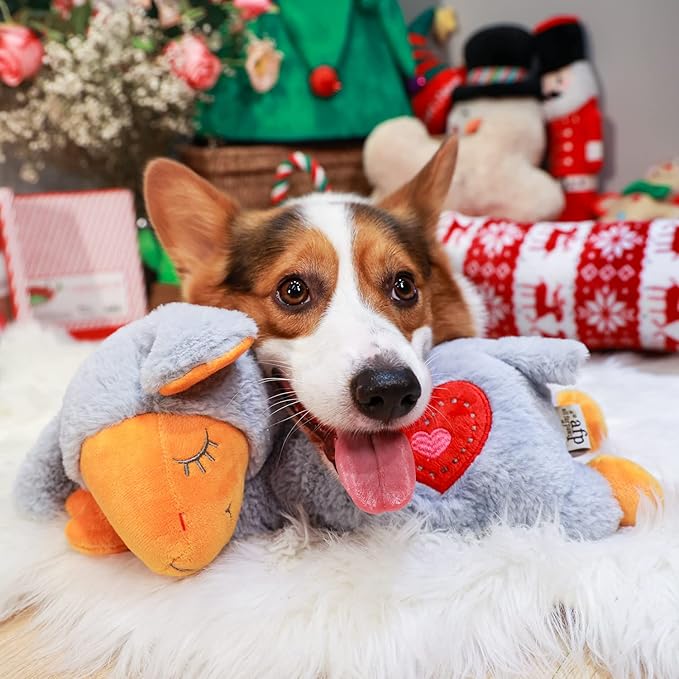 ALL FOR PAWS Heart Beat Dog Toy, Puppy Sleeping Buddy Cuddle Toy Dog Soothing Plush Toy, Crate Training Puppy Stuffed Animal Gift Toys for Your Furry Friend