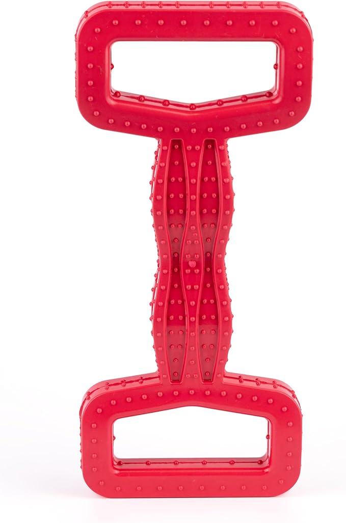 Large Eco Rubber Tugger – Red - Long Lasting Dog Chew Toys for Aggressive Chewers Strong Dog Toy for Dogs Durable Puppy Toys