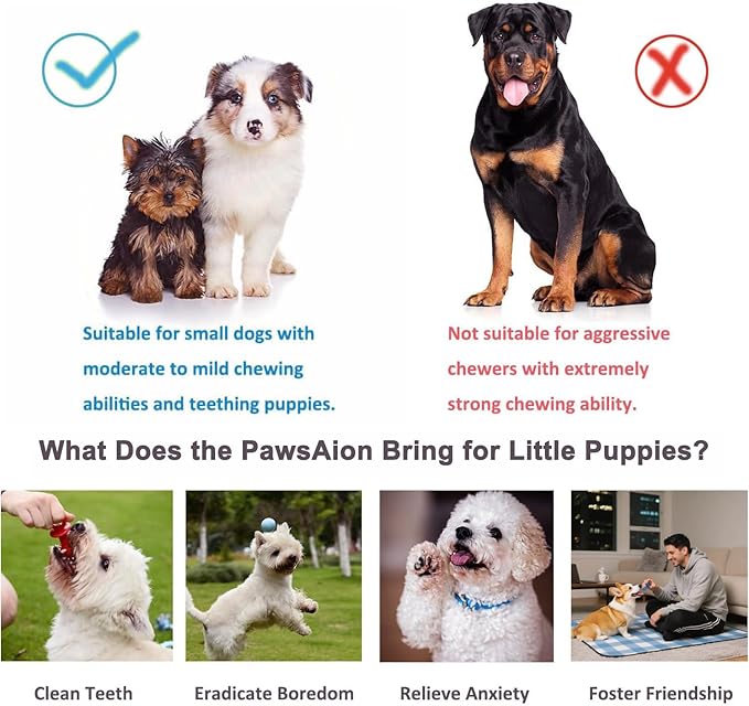 20 Pack Puppy Chew Toys for Teething & Fun (Chew Toys for Puppies 0-6 Months Bundle with Various Rubber Rings, Rope Toys and Balls for Interactive Play, Teeth Cleaning & Relief