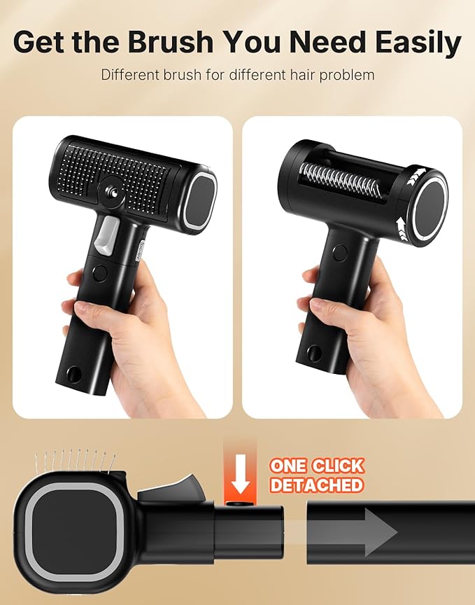 5-in-1 Cat Hair Brush, Dog Grooming Steam Comb for Long Short Haired Indoor Cats Spritz Comb for Deshedding, Detangling, Pet Brush for Kitten Rabbit Massage, with 3 Essence Liquid