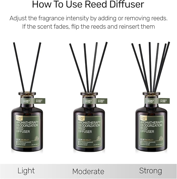 Reed Diffuser for Pet Odor Elimination, Berry Rum, Non-Toxic & Pet-Friendly Air Freshening, 6 Oz