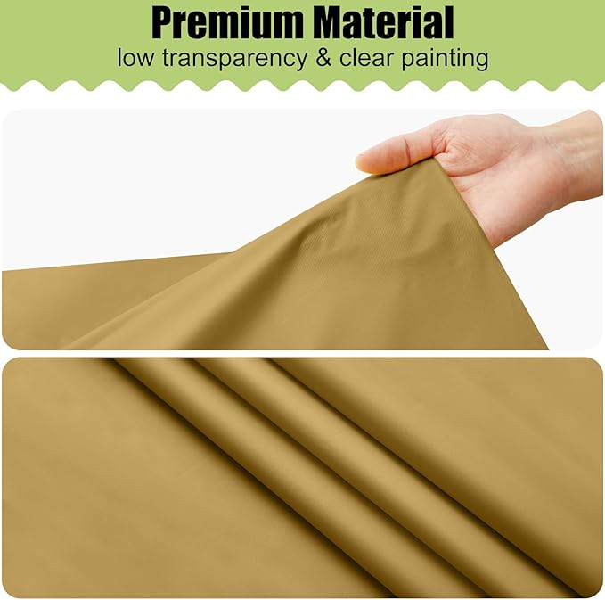 Smiry Disposable Table Cloth 12 Pack, 54 x 108 Inch Waterproof Plastic Tablecloth, Decorative Rectangle Table Covers for Party, Birthday, Picnic, Gold