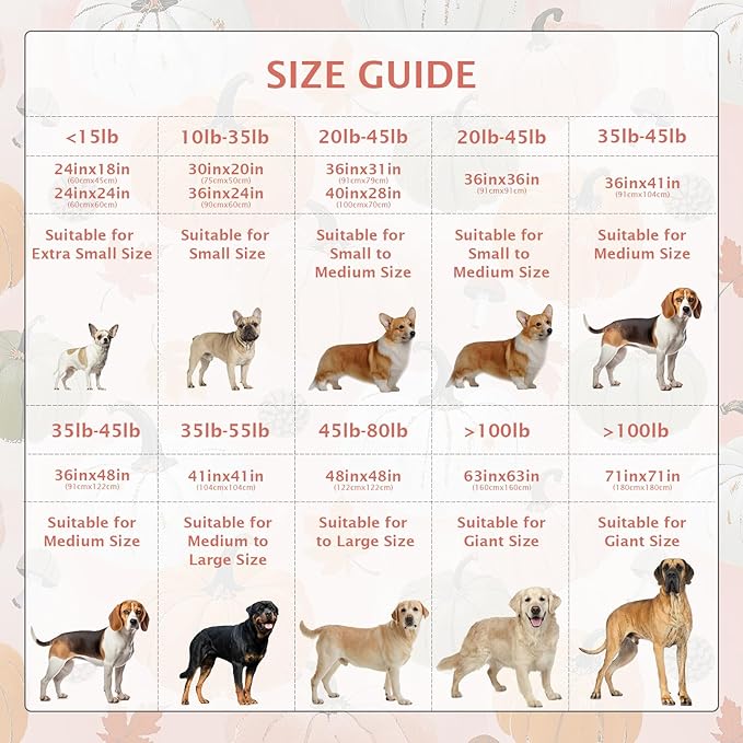 IEUUMLER Washable Pee Pads for Dogs, 2 Pack Pumpkin Pattern Reusable Waterproof Puppy Potty Pads, Non-Slip Absorbent Pet Training Pads for Playpen Crate Bed EU016 Pink Pumpkin, 30x20