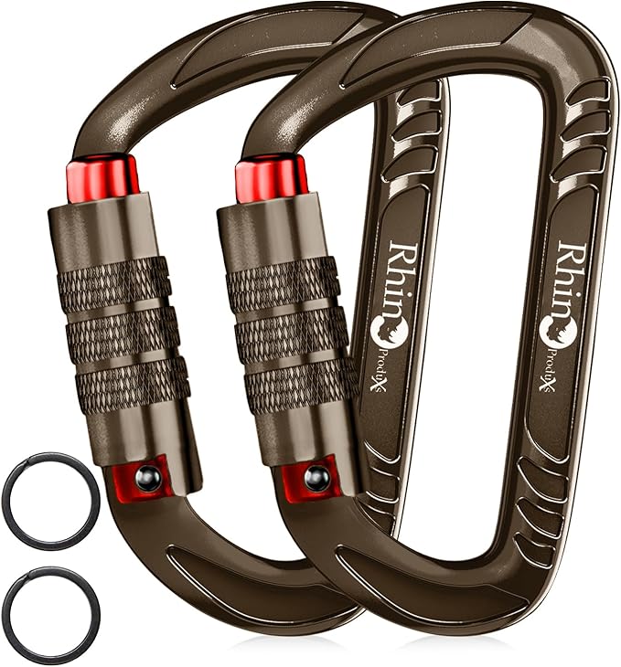 12kN (2697 lbs) Heavy Duty Carabiner Clips, for Securing Pets, Outdoor, Camping, Hiking, Hammock, Dog Leash Harness, Keychains