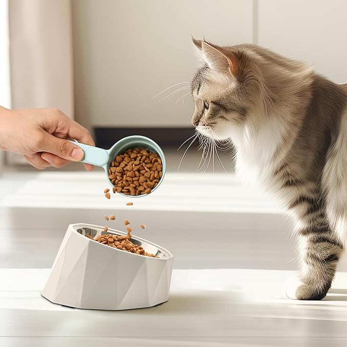 MSBC Measuring Dog Food Scoop - 1/2 Cup Scoop Measuring Cup for Dog Cat Ferret Rabbit Bird Food, Melamine Half Cup with Handle, Food-Grade 1/4 Pet Feed Scoop, Dishwasher Safe, Green