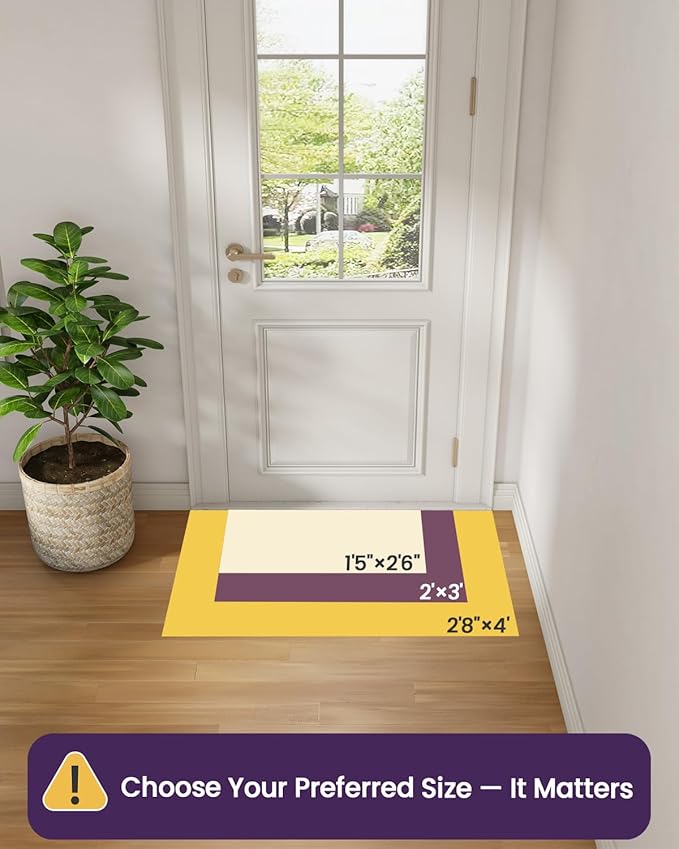 DEXI Front Door Entryway Mat Non Slip, 17x30 Washable Inside Entrance for House Floor Low Profile, Thin Entry Doormat Absorbent Dirt Trapper, Dark Grey