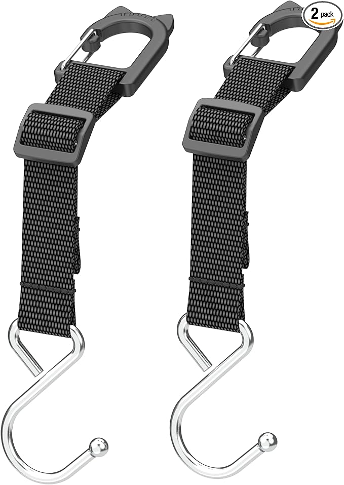 Car Purse Hook Holder, Car Hooks for Headrest, S-Shaped Heavy-Duty Metal Hooks, A Safe Choice for Parents, 2 Packs.